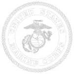 Logo of the USMC - white out version